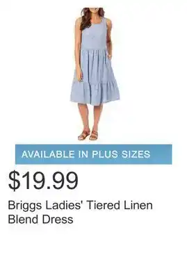 Briggs ladies' tiered linen blend dress