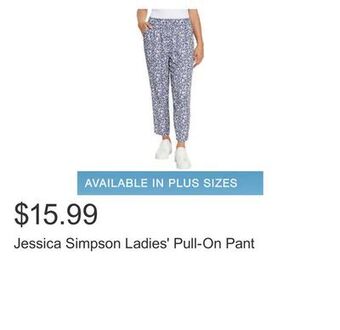 Costco Jessica simpson ladies' pull-on pant offer