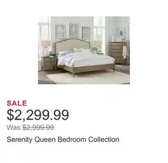 Costco Serenity queen bedroom collection offer