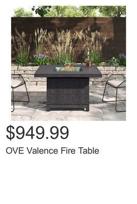 Costco Ove valence fire table offer