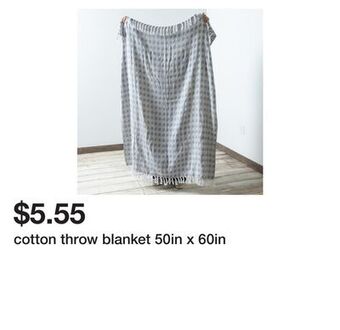 Five Below Cotton throw blanket 50in x 60in offer