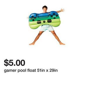 Five Below Gamer pool float 51in x 29in offer