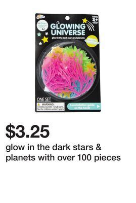 Five Below Glow in the dark stars & planets with over 100 pieces offer