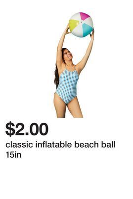 Five Below Classic inflatable beach ball 15in offer