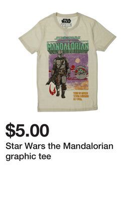 Five Below Star wars the mandalorian graphic tee offer