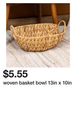 Five Below Woven basket bowl 13in x 10in offer