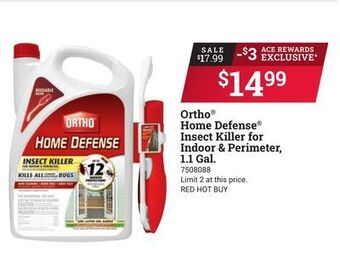 Ace Hardware Ortho® home defense® insect killer for indoor & perimeter, 1.1 gal. offer