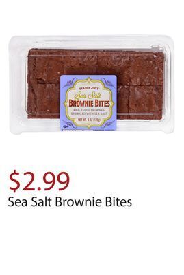 Trader Joe's Sea salt brownie bites offer