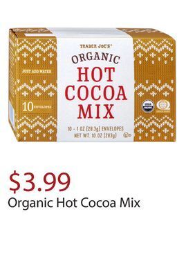 Trader Joe's Organic hot cocoa mix offer