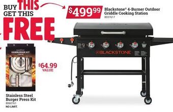 Ace Hardware Blackstone® 4-burner outdoor griddle cooking station offer