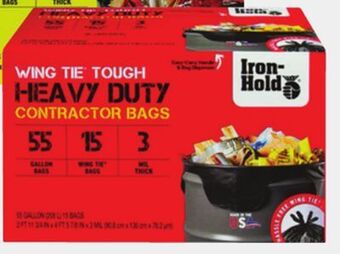 Ace Hardware Iron-hold® heavy duty contractor trash bags offer