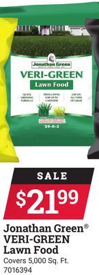 Ace Hardware Jonathan green® veri-green lawn food offer