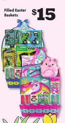 Family Dollar Filled easter baskets offer