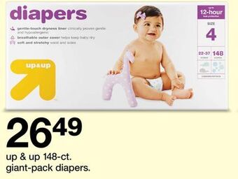 Target Up & up 148-ct. giant-pack diapers offer