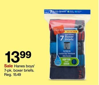 Target Hanes boys' 7-pk. boxer briefs offer