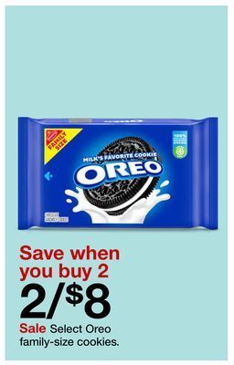 Target Select oreo family-size cookies offer