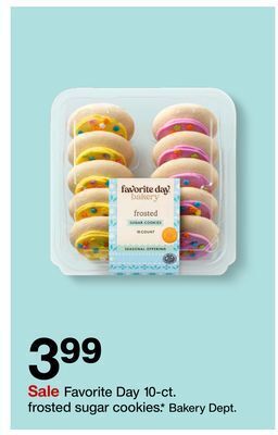 Target Favorite day 10-ct. frosted sugar cookies.* offer