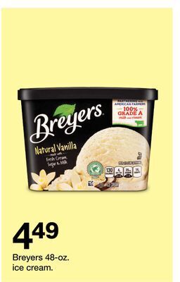 Target Breyers 48-oz. ice cream offer