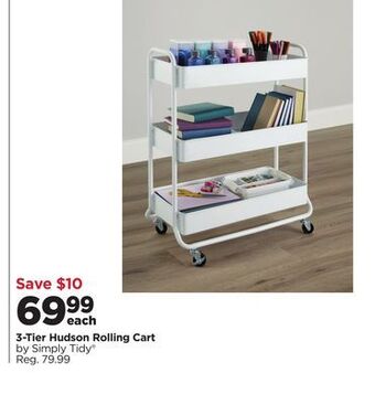 Michaels 3-tier hudson rolling cart by simply tidy® offer
