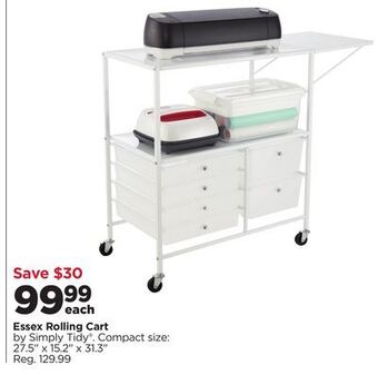 Michaels Essex rolling cart offer
