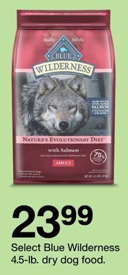 Target Select blue wilderness 4.5-lb. dry dog food offer