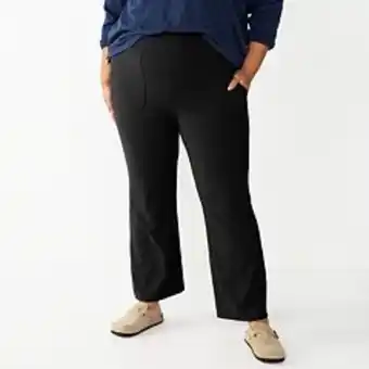 Kohl's Plus size sonoma goods for life® high-waisted flare leggings offer