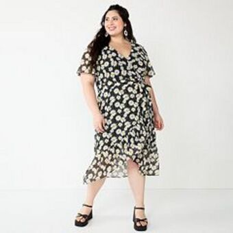 Kohl's Juniors' plus size rewind wrap maxi dress offer