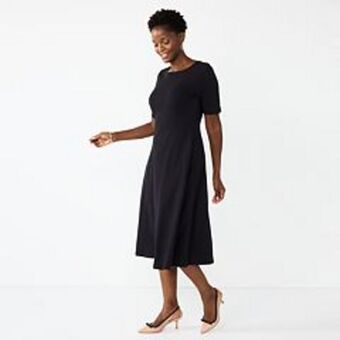 Kohl's Women's croft & barrow® fit & flare midi dress offer