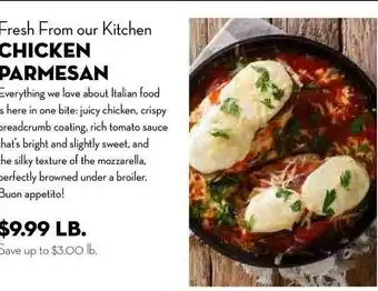 Bristol Farms Fresh From Kitchen Chicken Parmesan offer
