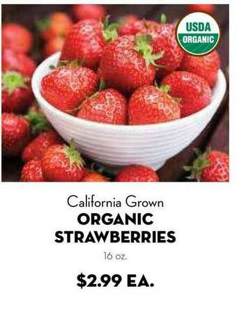 Bristol Farms Organic Strawberries offer
