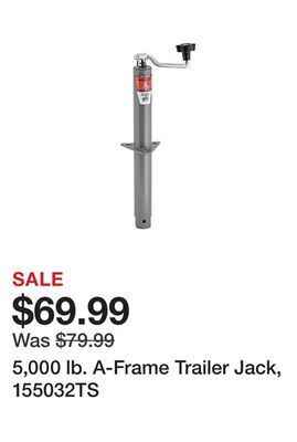 Tractor Supply Company 5,000 lb. a-frame trailer jack, 155032ts offer