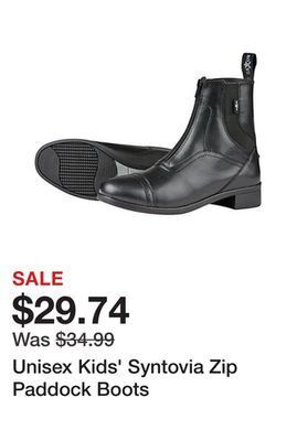 Tractor Supply Company Unisex kids' syntovia zip paddock boots offer
