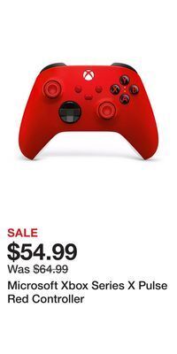 Game Stop Microsoft xbox series x pulse red controller offer