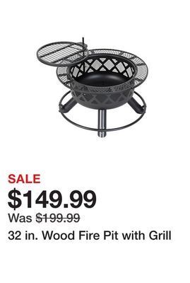 Tractor Supply Company 32 in. wood fire pit with grill offer