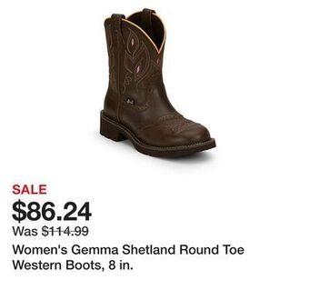 Tractor Supply Company Women's gemma shetland round toe western boots, 8 in. offer