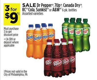 Dollar General Dr pepper®, 7up®, canada dry®, rc® cola, sunkist® or a & w® offer