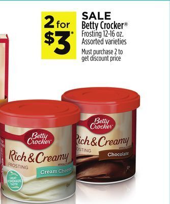 Dollar General Betty crocker® frosting offer