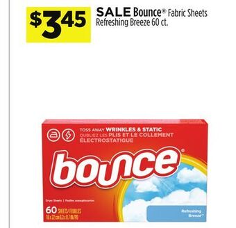 Dollar General Bounce® fabric sheets refreshing breeze offer