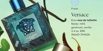 Macy's Versace men's eros eau de toilette spray, 3.4 oz. offer