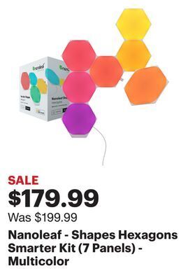 Best Buy Nanoleaf - shapes hexagons smarter kit (7 panels) - multicolor offer