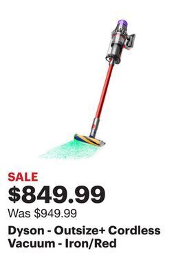 Best Buy Dyson - outsize+ cordless vacuum - iron/red offer