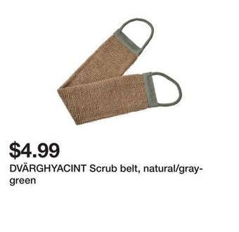 Ikea Dvärghyacint scrub belt, natural/gray-green offer