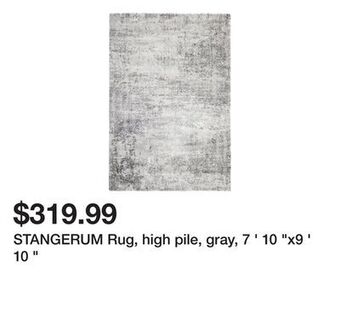 Ikea Stangerum rug, high pile, gray, 7 ' 10 x9 ' 10 offer