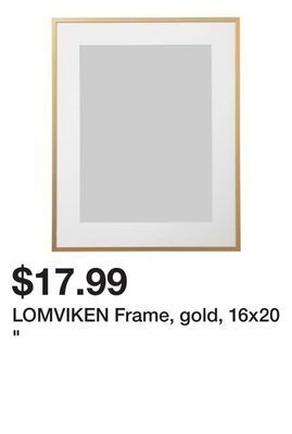 Ikea Lomviken frame, gold, 16x20 offer