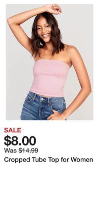 Old Navy Cropped tube top for women offer