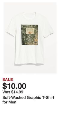 Old Navy Soft-washed graphic t-shirt for men offer