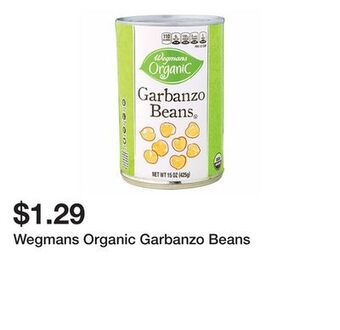 Wegmans Wegmans organic garbanzo beans offer