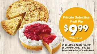 Kroger Private selection fruit pie offer