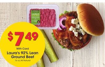 Kroger Laura's 92% lean ground beef offer