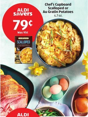 Aldi Chef's cupboard scalloped or au gratin potatoes offer